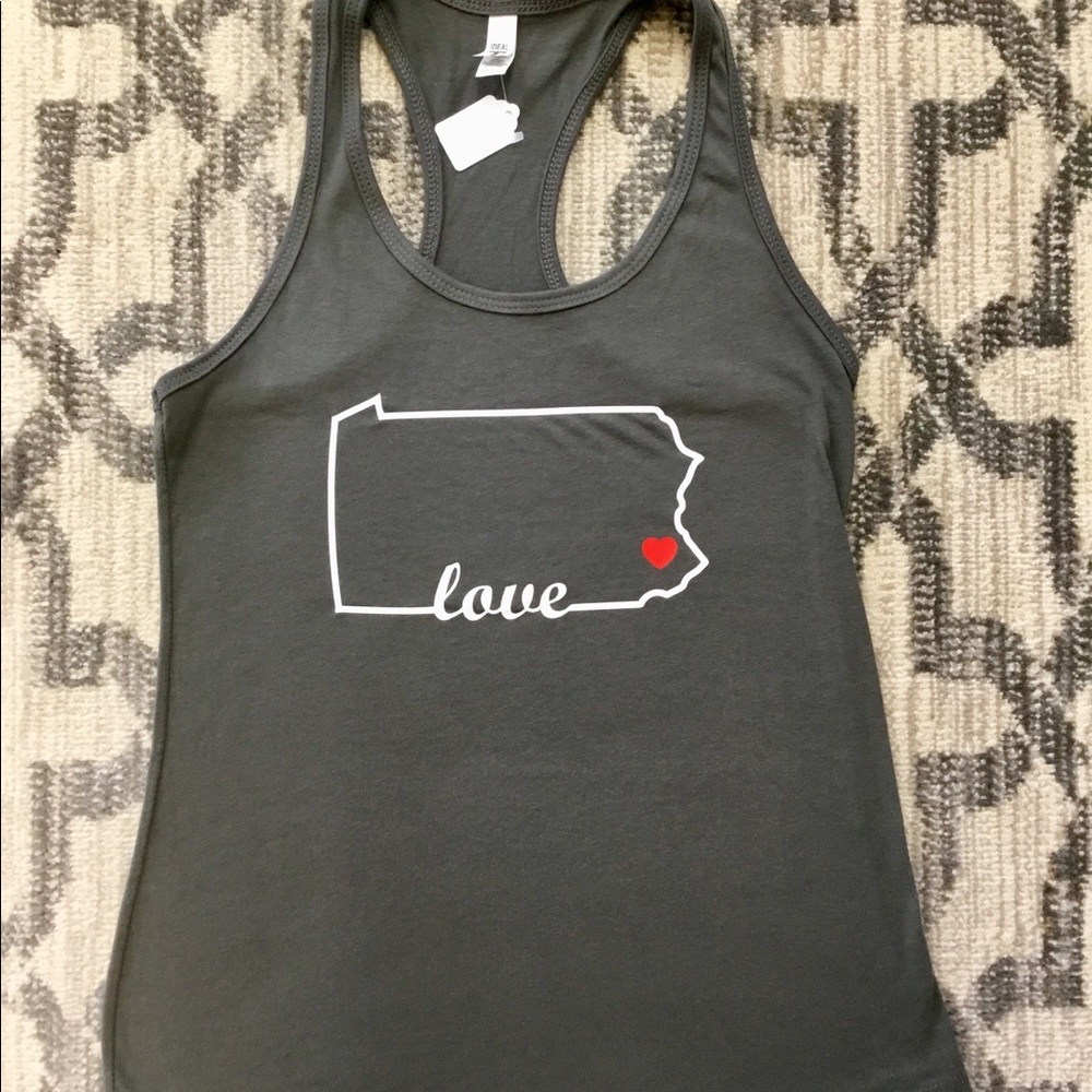 Pennsylvania love racer back tank top #palove